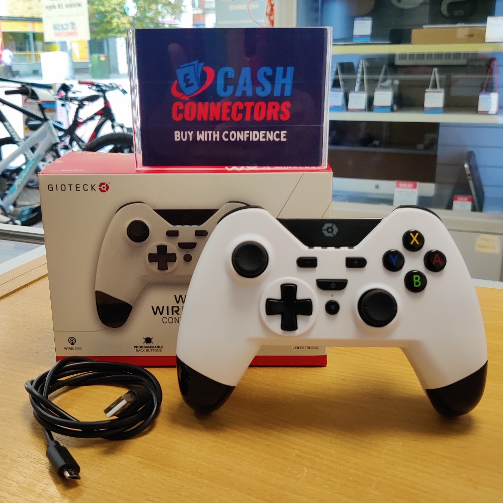 Pre-owned Gioteck Nintendo Switch WX-4 Wireless Controller White - Own4Less